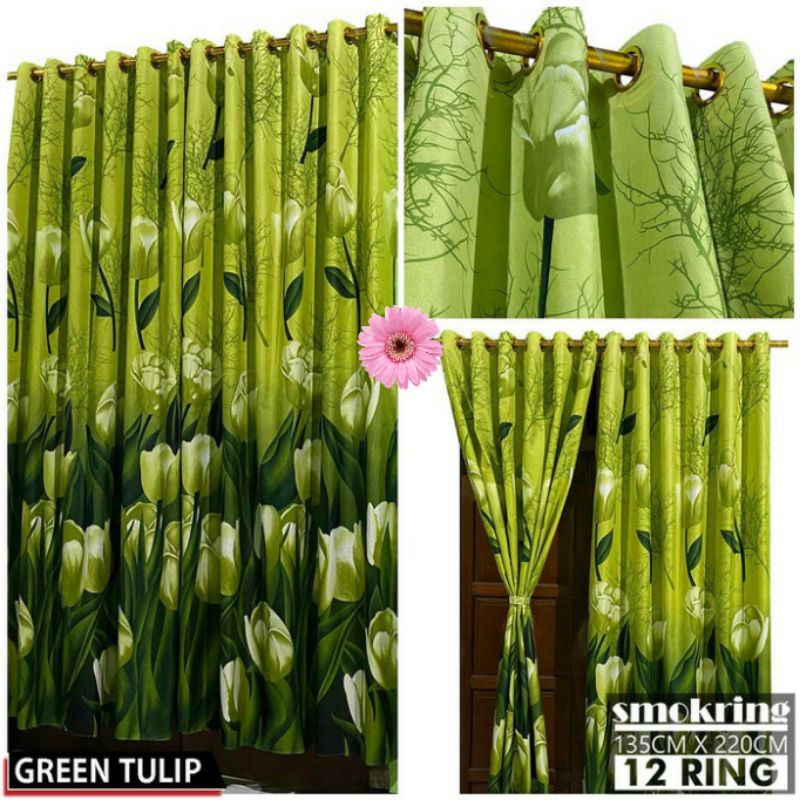 gorden smokering 12 terlaris / gorden ring jumbo / gorden smoke ring green tulip hijau pupus