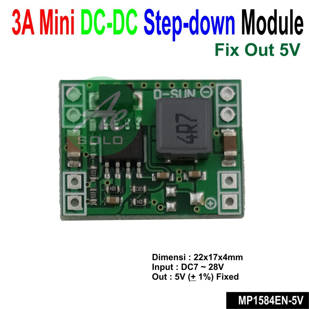 3A Mini LM2596 DC-DC Step-down Buck Module 5V Step Down MP1584EN