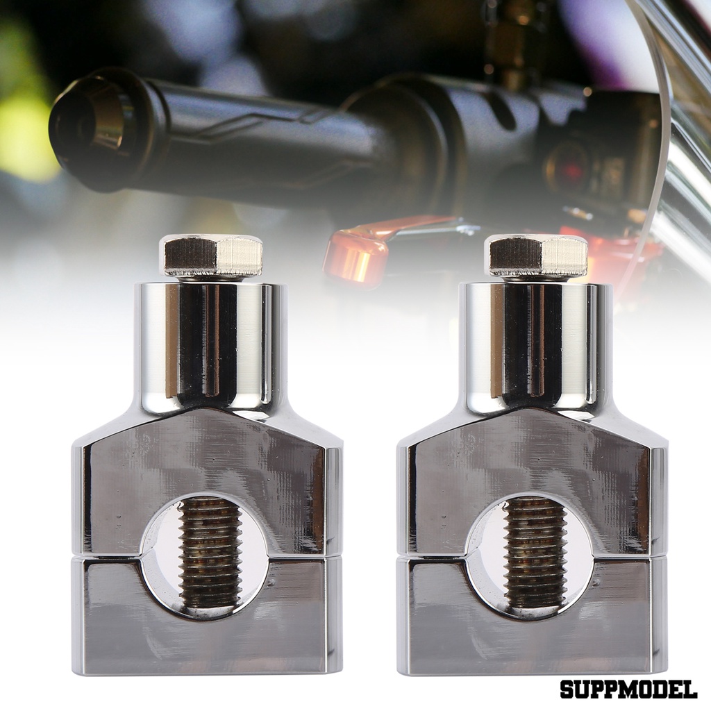 Spm 2 Pcs Mounting Handlebar Motor Bentuk Botol Parfum Warna Chrome Ukuran 22mm