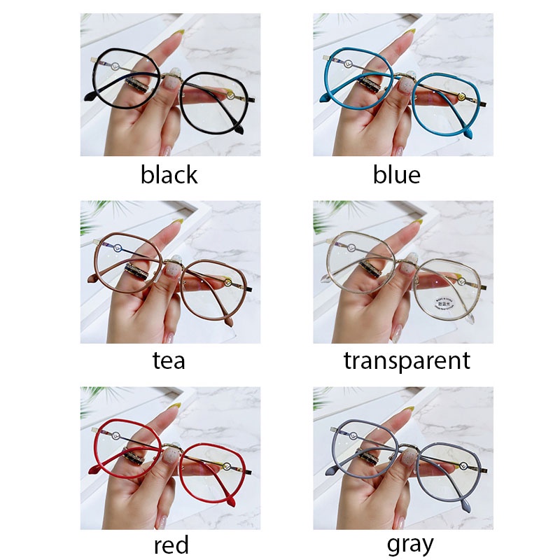 Kacamata Komputer Anti Radiasi Lensa Bulat Dapat Diganti Untuk Pria Dan Wanita