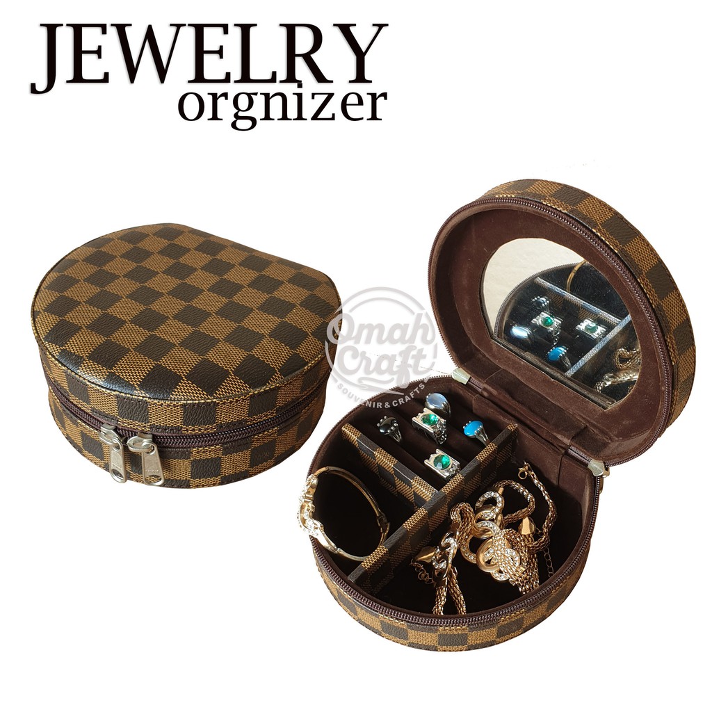 PROMO TERMURAH - Mini Jewelry Case kotak Tempat Perhiasan Cincin Gelang