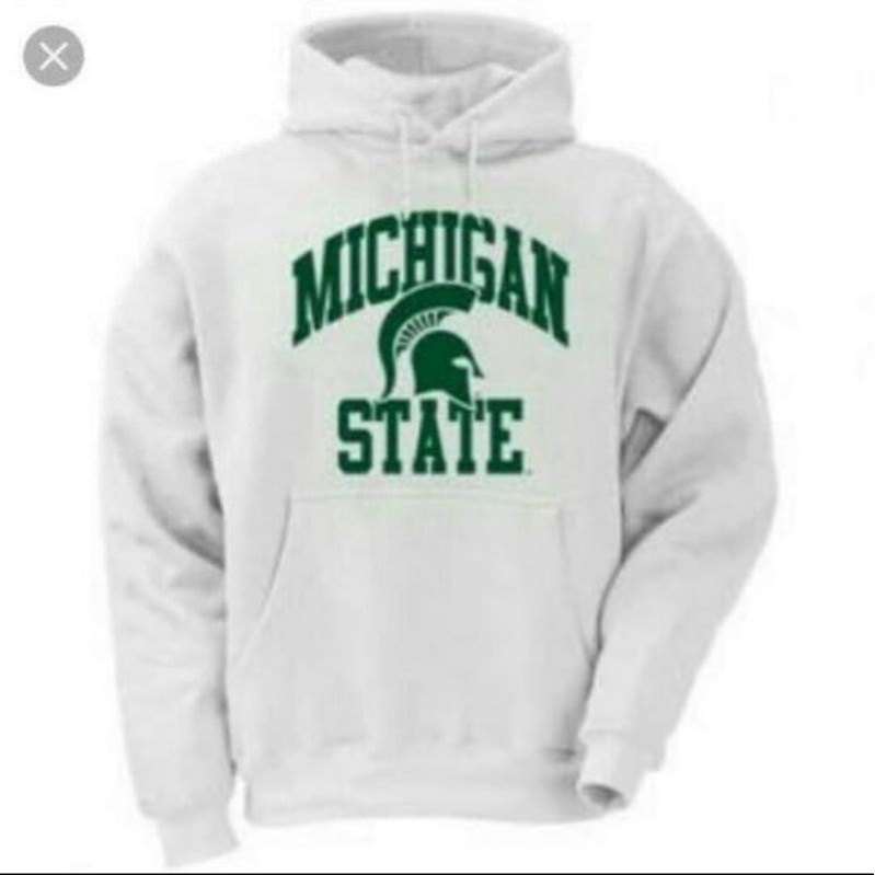 Sweater hoodie zipper Michigan State