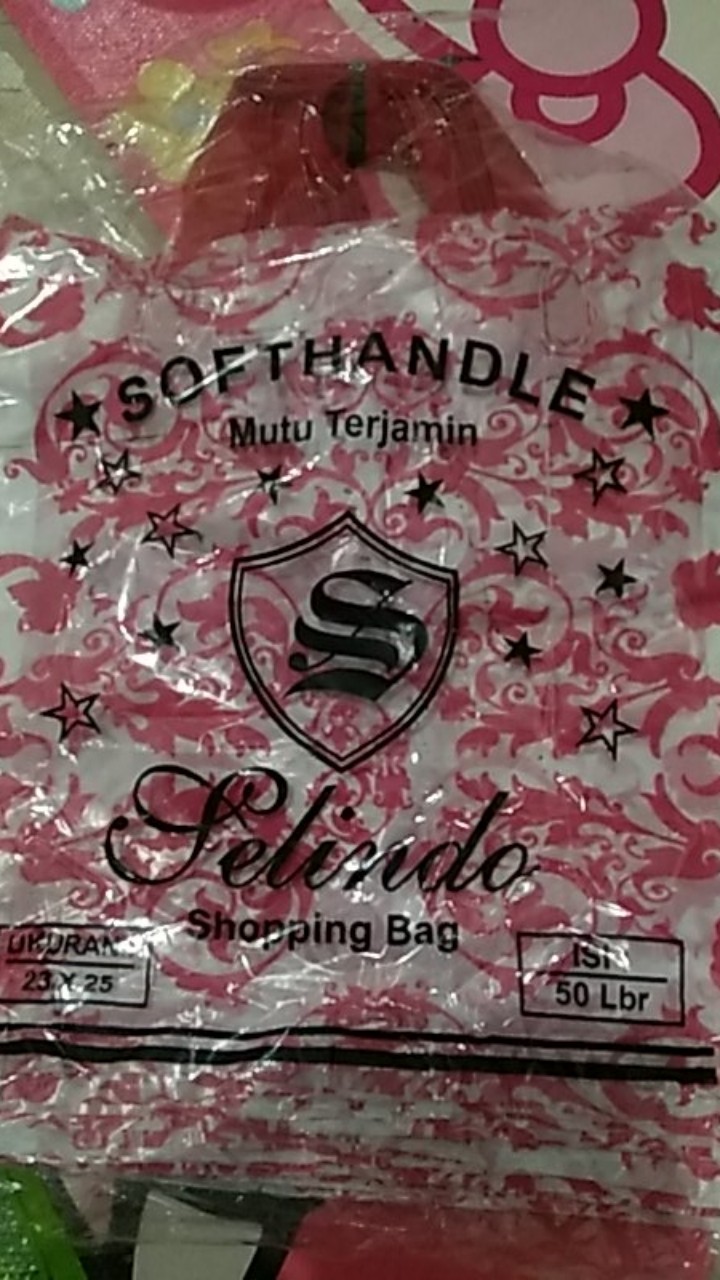 Isi 50lembar Softhandle Batik 23x25cm  Kantong Plastik Baju Souvenir Shoping Shopping Bag