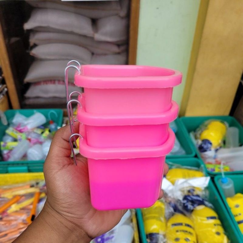 wadah pakan /tempat makan ayam burung murah PINK TEBAL