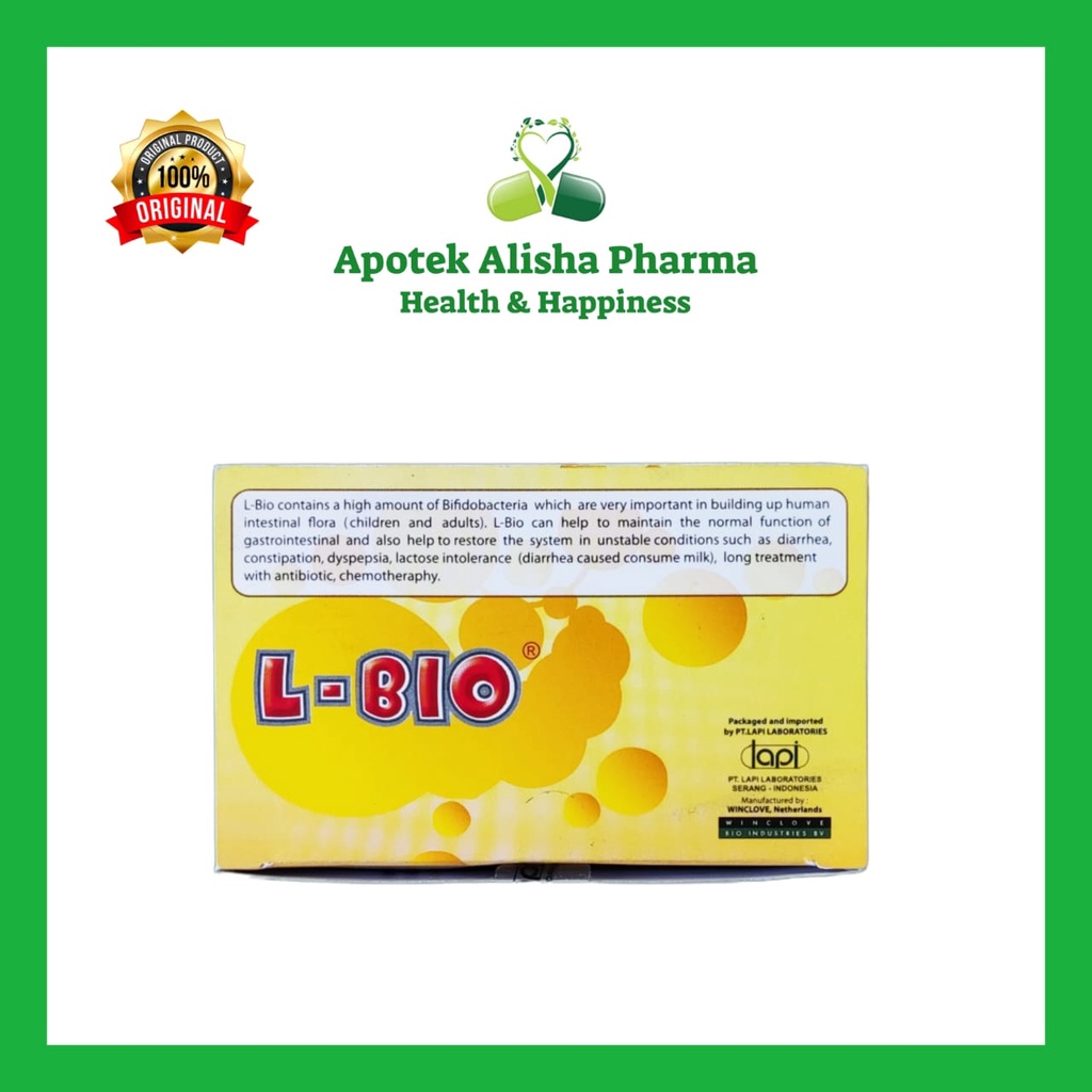 L-Bio Sachet - L Bio Sachet Lactobacillus Probiotik Terapi Tambahan Diare/Mencret/Bayi/Balita/Anak/ Elbio Sachet