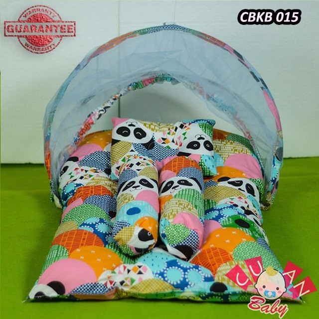 Kasur tidur bayi motif karakter motif panda corak warna warni terbaru | aksesoris tidur bayi lucu  |