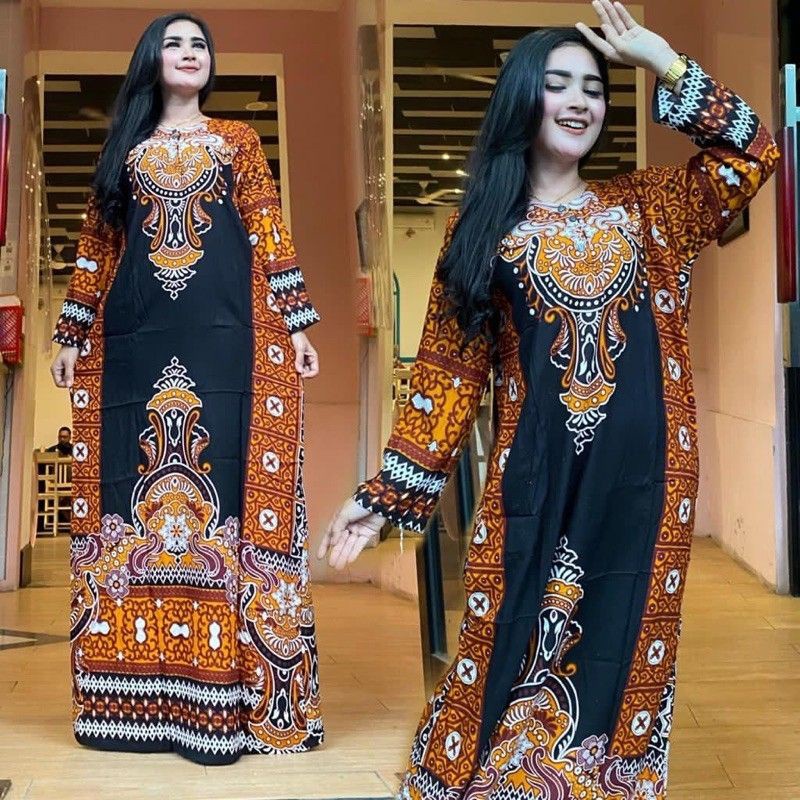 DASTER PANJANG BATIK ESMANUR BUSUI KANCING DEPAN HALUS ADEM MURAH LENGAN PANJANG batiknusantara11-2