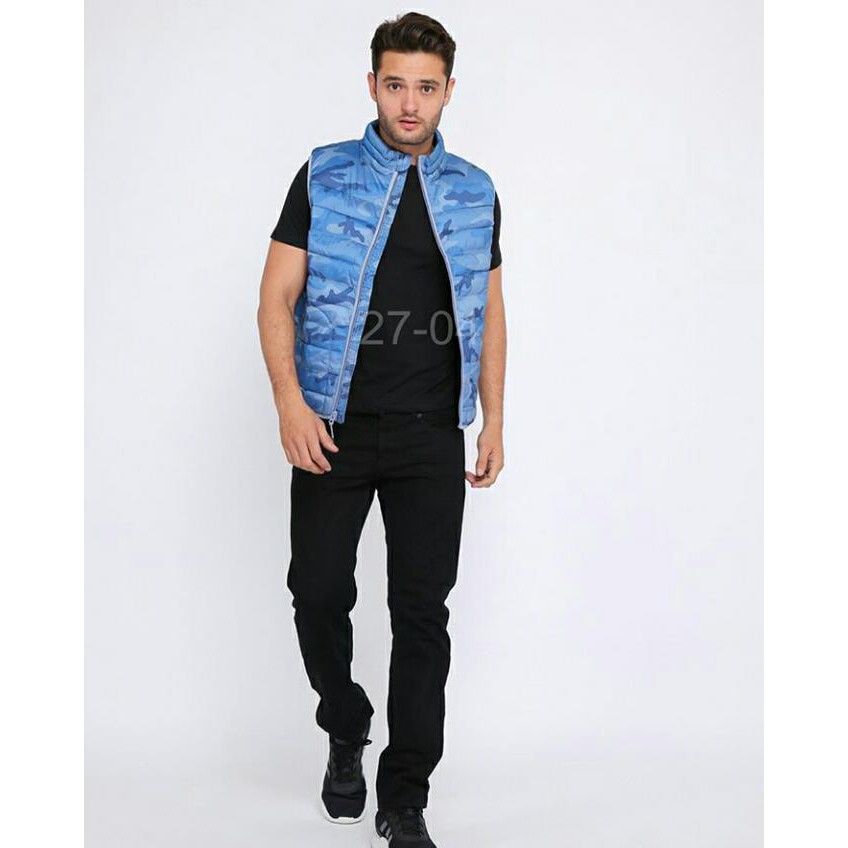 Rompi Gap Coldcontrol Lite Puffer Vest Camouflage Blue Original Vespa .Deevagrosir.Olshop