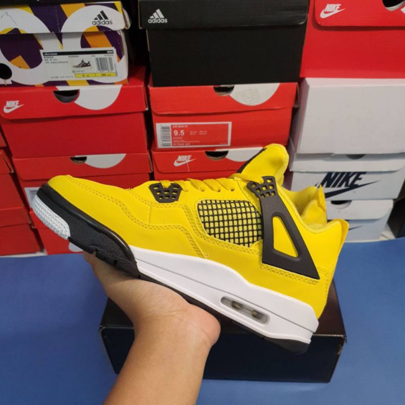 yellow air jordan 4