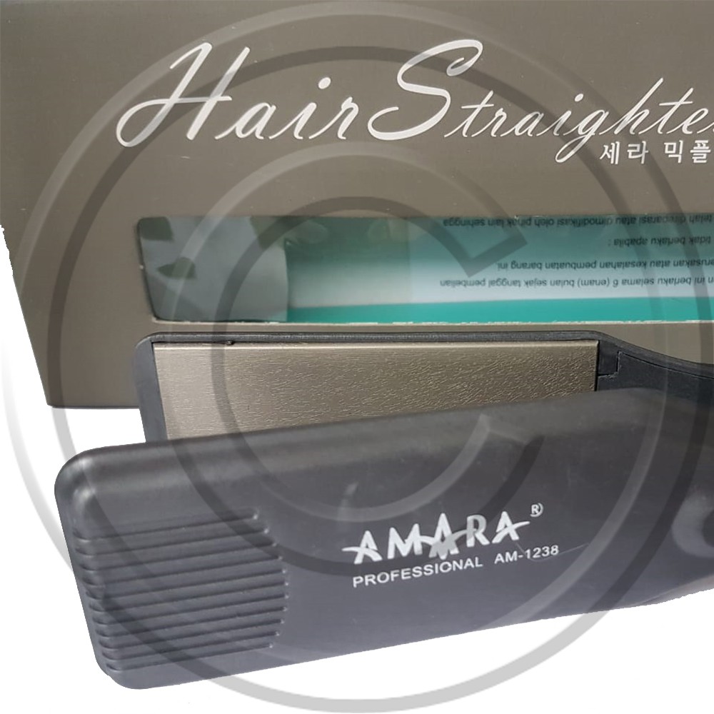 AMARA / AM-1238 / Catokan Rambut 2in1 Lurus &amp; Curly Plat Lebar Proffesional