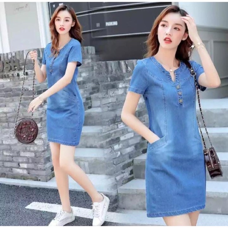 dress wanita korea / dress simple mini