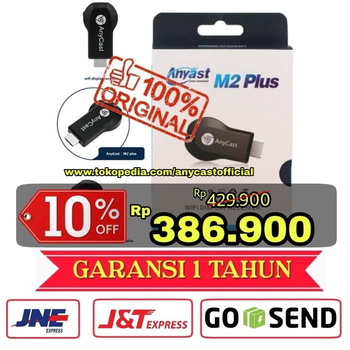 Promo ANYCAST ORIGINAL M2 PLUS HDMI TV Dogle FULL HD 1080P ORIGINAL 100% Murah Banget