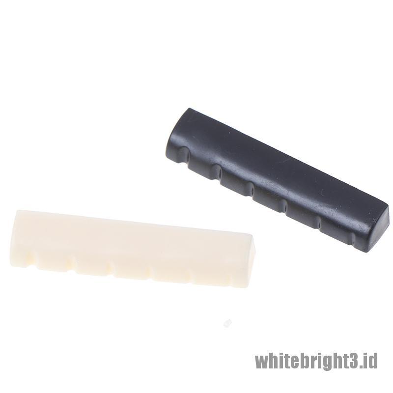 4pcs saddle bridge nut Warna Putih Untuk Bagian Gitar 6 Senar