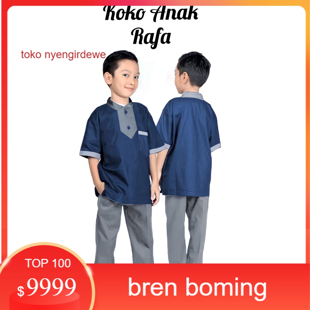 Stelan Koko ANAK RAFA, Baju Muslim Anak , KOKO ANAK KEKINIAN 2022