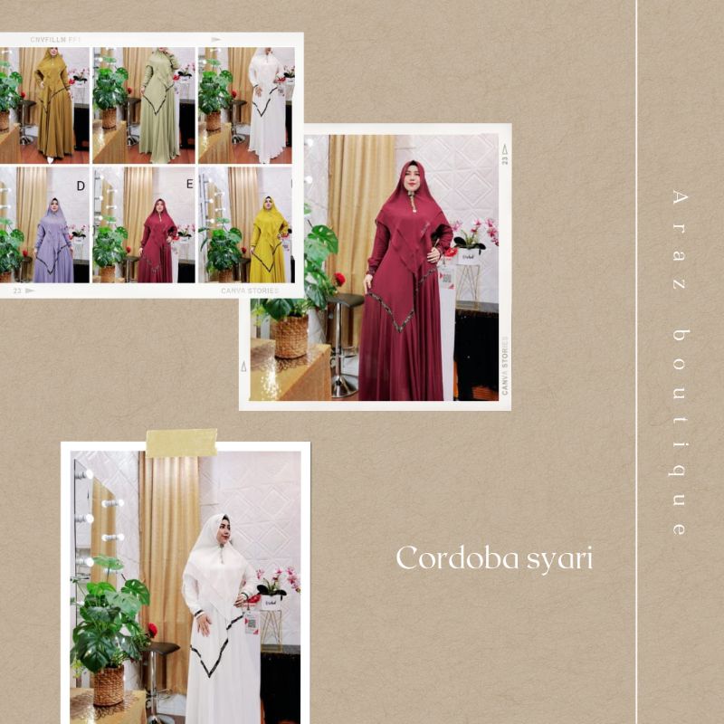 Gamis wanita terbaru/ Gamis syari terbaru/ Cordoba syari by Fatimah (PO KIRIM 13 NOV)