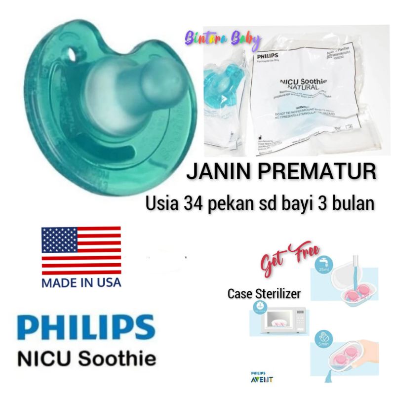 Philips NICU Soothie Empeng Khusus Bayi Prematur Hospital Grade Avent / Dot Empeng Bayi Prematur