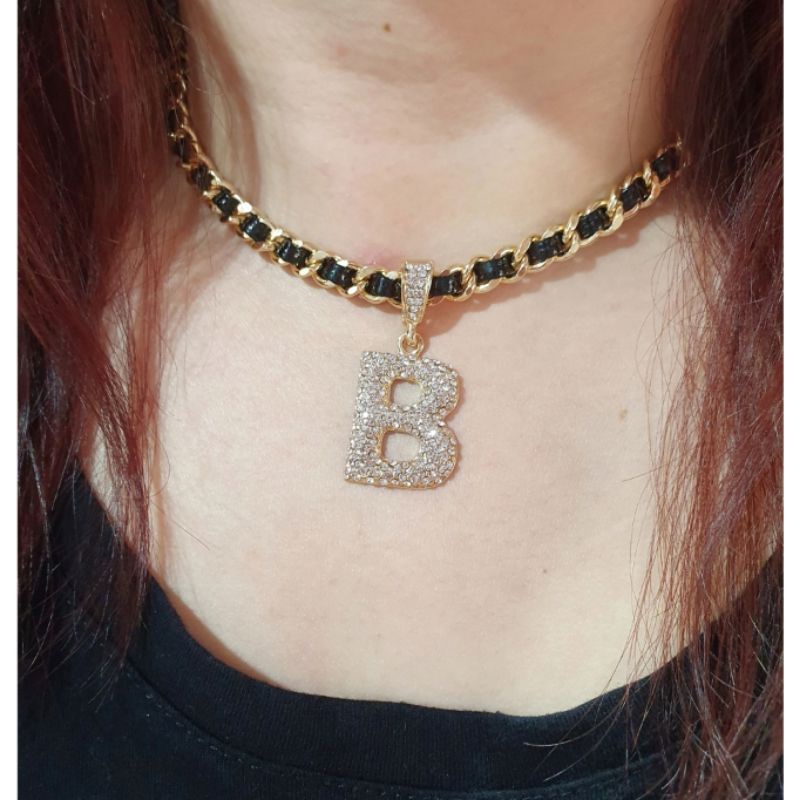 Kalung Premium Lapis Silver925 perak Silver Kalung Rantai perak Platgold Mix kulit Premium Quality Anti karat anti alergi K128