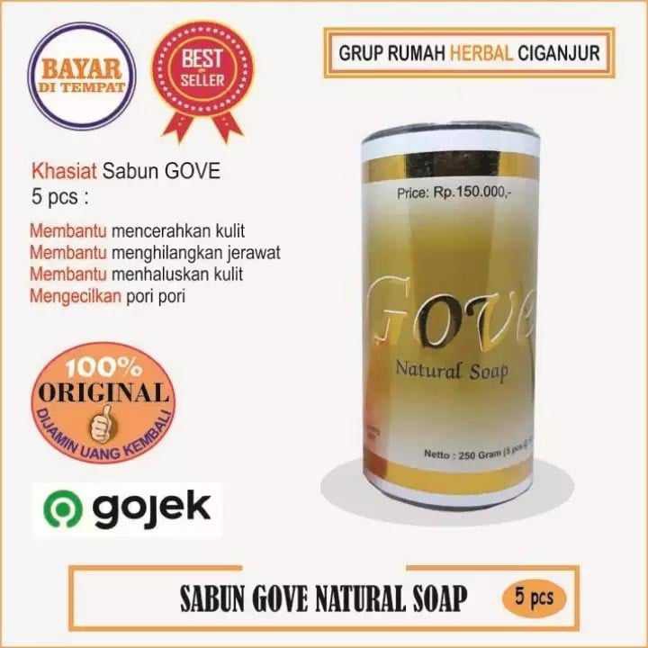 SABUN GOVE Sabun Wajah dan Badan Pria Wanita isi 5 pcs