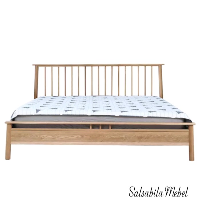 Ranjang minimalis kayu mahoni 200x180cm