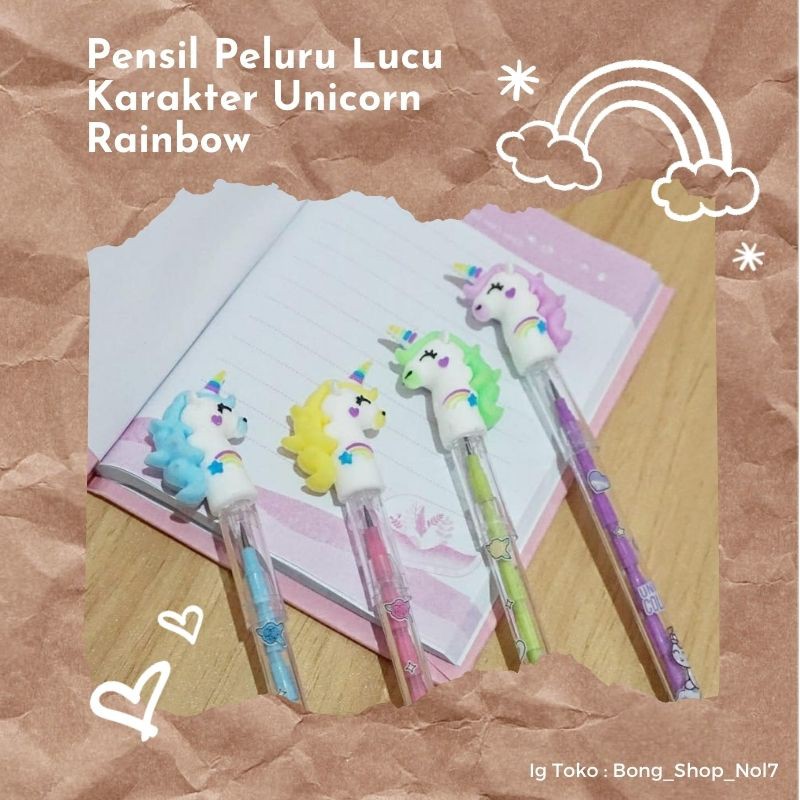 

Pensil Lucu Karakter Unicorn Rainbow|Pencil Karakter Unicorn Rainbow