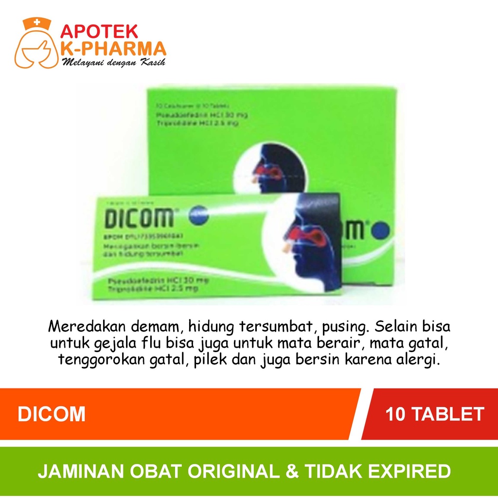 Dicom Isi 10 Tablet Obat Original