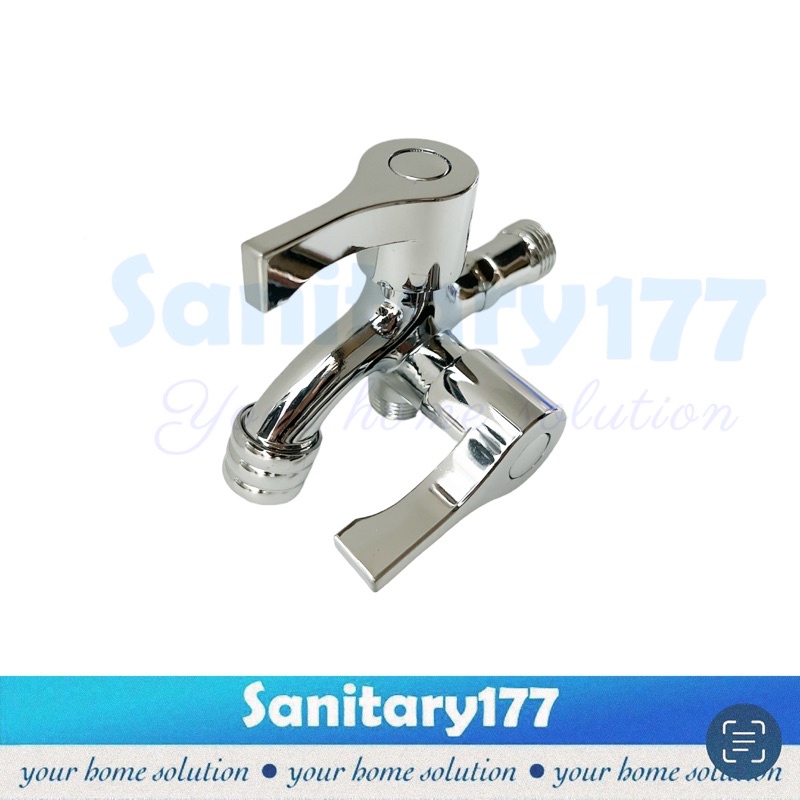 Paket Tiang HandShower 5in1 Murah T8110 &amp; Kran Cabang 6031-Shower Set Mandi semprotan 5fungsi