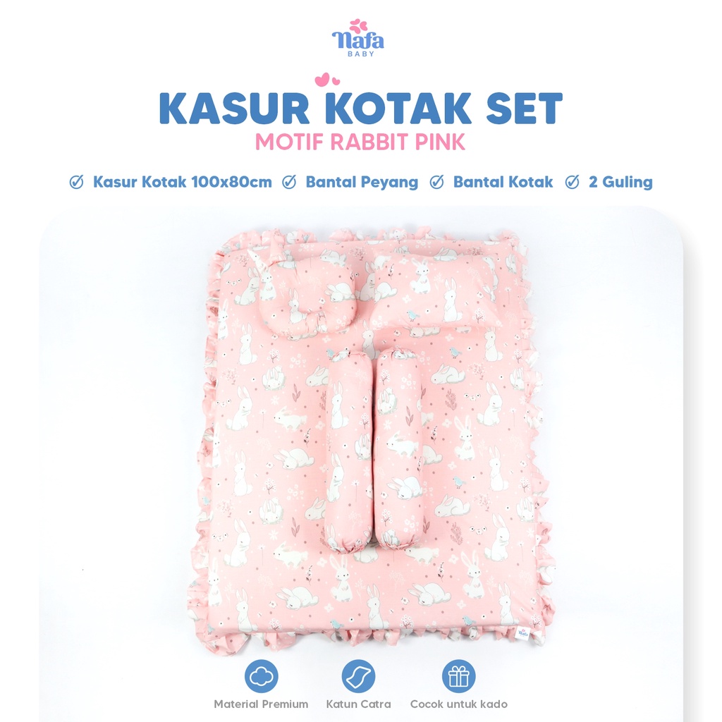 NAFA BABY - Kasur Kotak Set Bayi Termasuk Bantal Guling