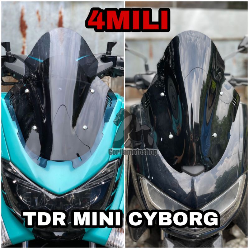 Winshield yamaha NMAX old/lama model TDR mini sirip CYBORG 4MILI, ws visor nmax lama dan baru TDR MI