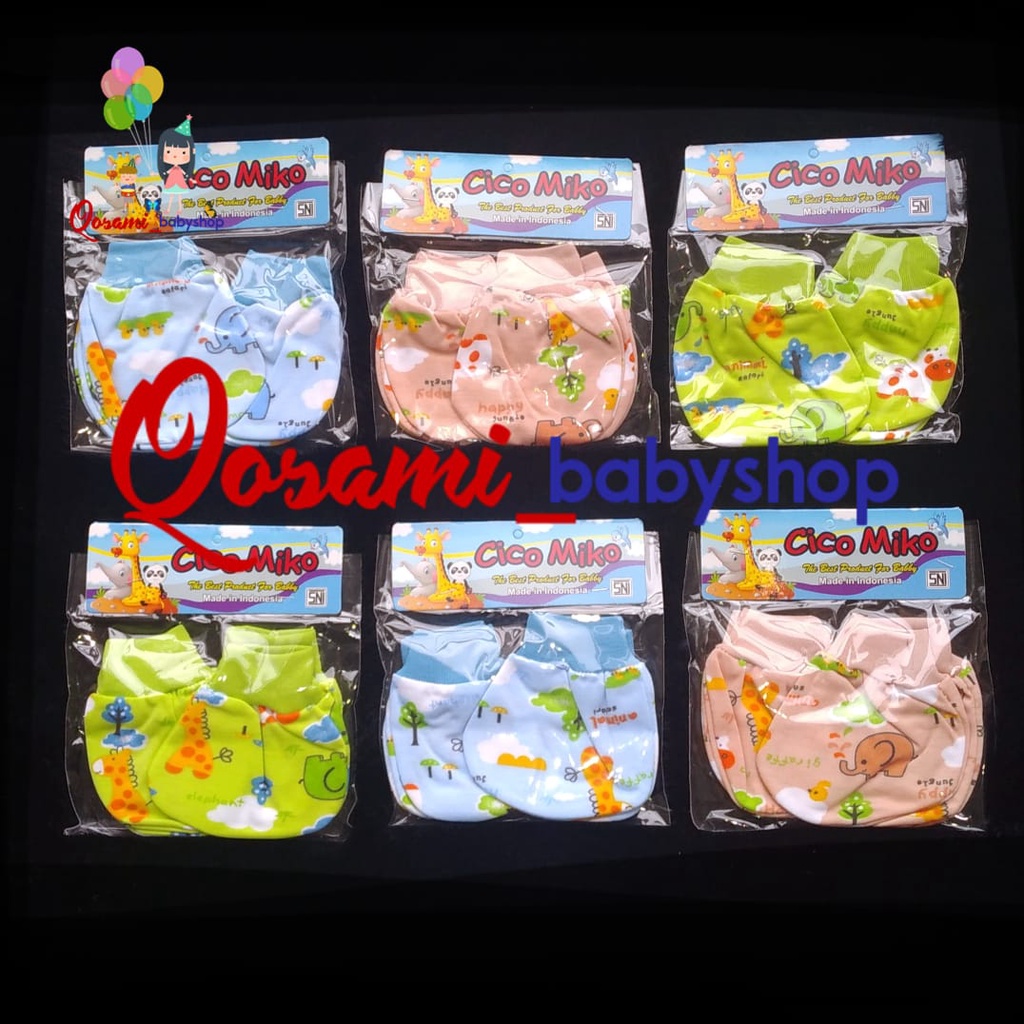 CIKO MIKO 3 pcs Sarung Tangan kaki Bayi Motif