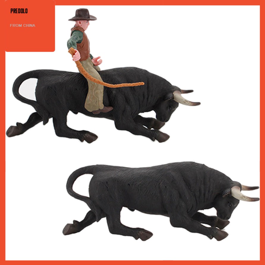 Boneka Action Figure Model Hewan Banteng Statis Untuk Anak