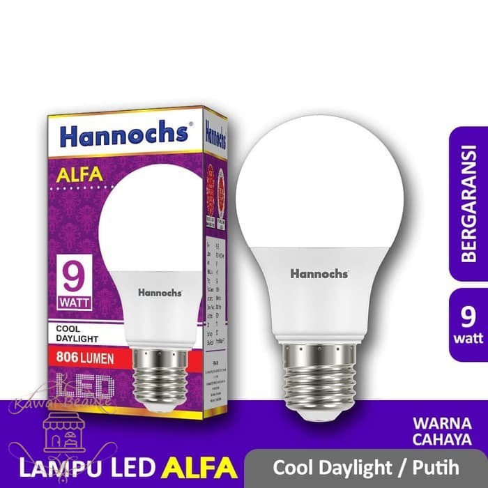 Lampu LED hannochs HANNOCHS WHITE ALFA LAMPU ENERGY COOL HEMAT DAYLIGHT 3w 5w 7w 9w 11w 13w 15watt