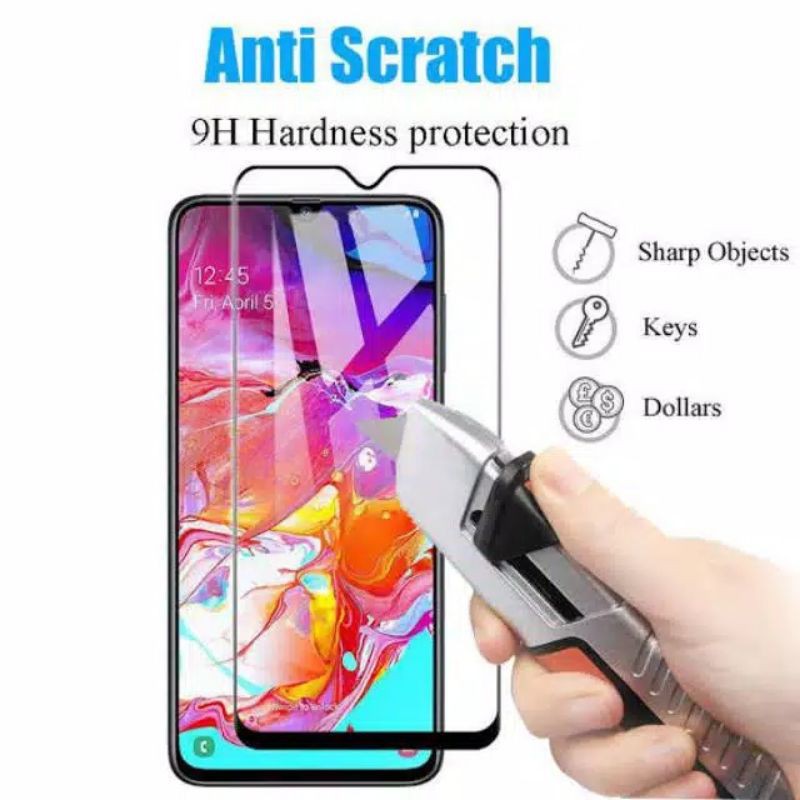 Tempered Glass Samsung  A70 Full Cover Protector Premium Glass