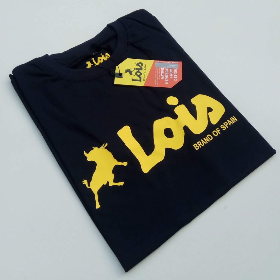 Kaos Pria Lois Lengan Pendek Hitam Size M L XL XXL