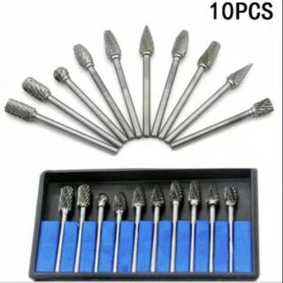 Mata Bor Mini Grinder SET 10Pcs Mata Ukir Mesin Gerinda