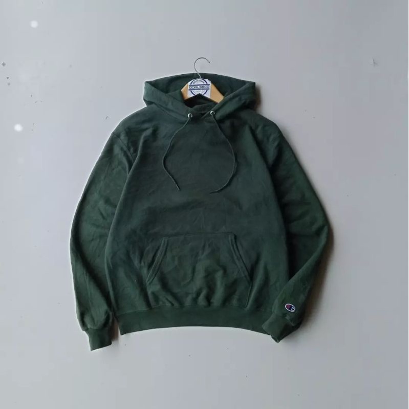 HOODIE CHAMPION ECO HIJAU BOTOL SECOND ORIGINAL