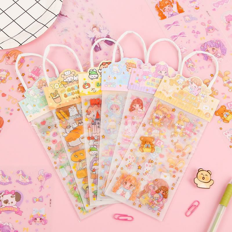 

MYUME.STORE || 1 SET 3 PCS STIKER BAG STICKER PET DIY SCRAPBOOK & JURNAL