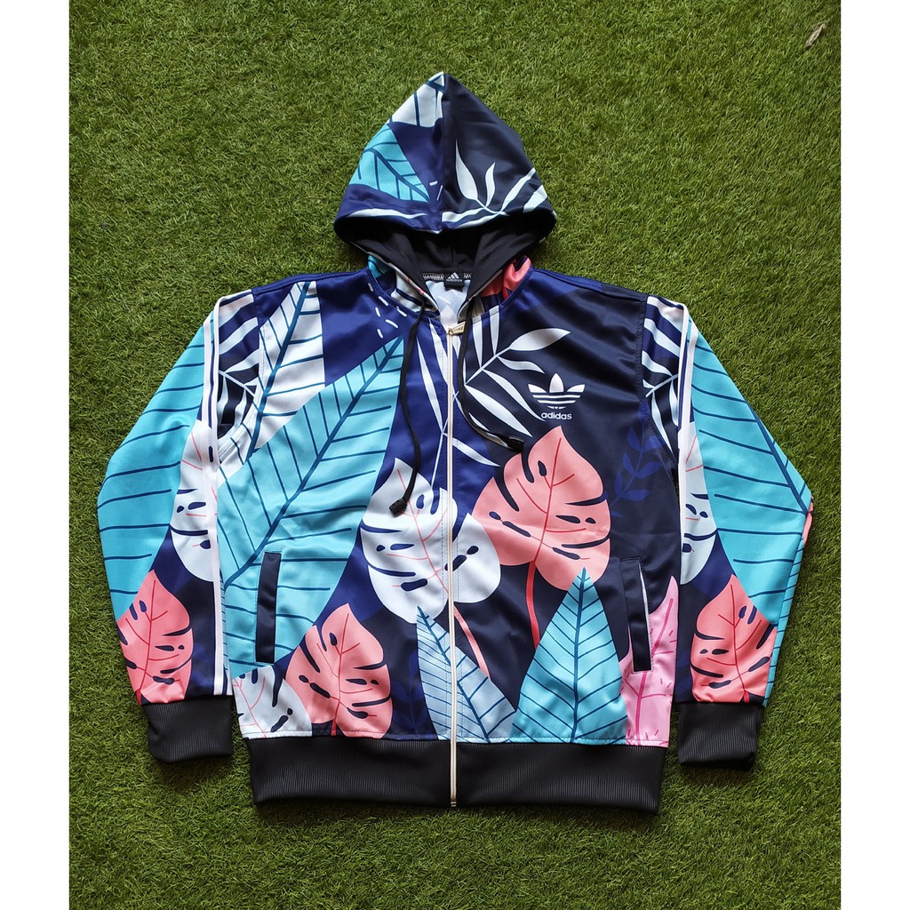 JAKET MURAH/COD/JAKET TRACKTOP ADIDAS MIRROR FULL PRINTING MOTIF BUNGA/JAKET OLAHRAGA/HODDIE WANITA