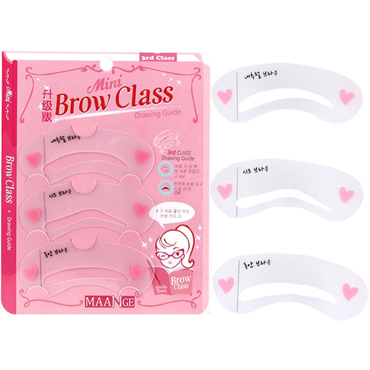 Cetakan Alis Mini Eyebrow Class / Pencetak Alis / Cetakan Alis Korea 3in1 / Pembuat Alis Natural Kor