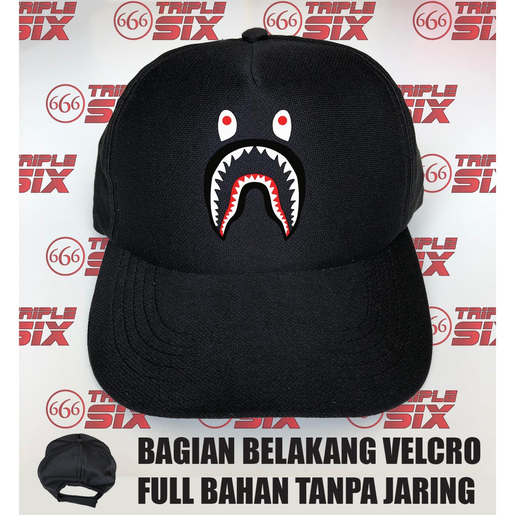 Topi Full Bahan Bathing Ape Bapeshark