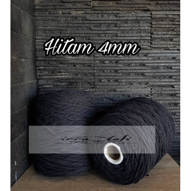 Tali katun hitam 4mm 1kg