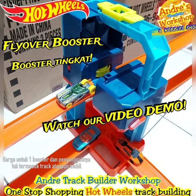 Hotwheels track builder Booster Tingkat ori Mattel Hot Wheels track Terlaris