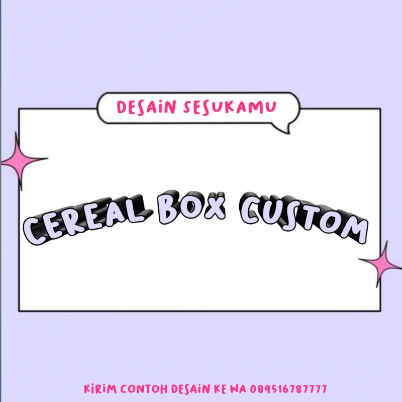 

CEREAL BOX CUSTOM TERMURAH
