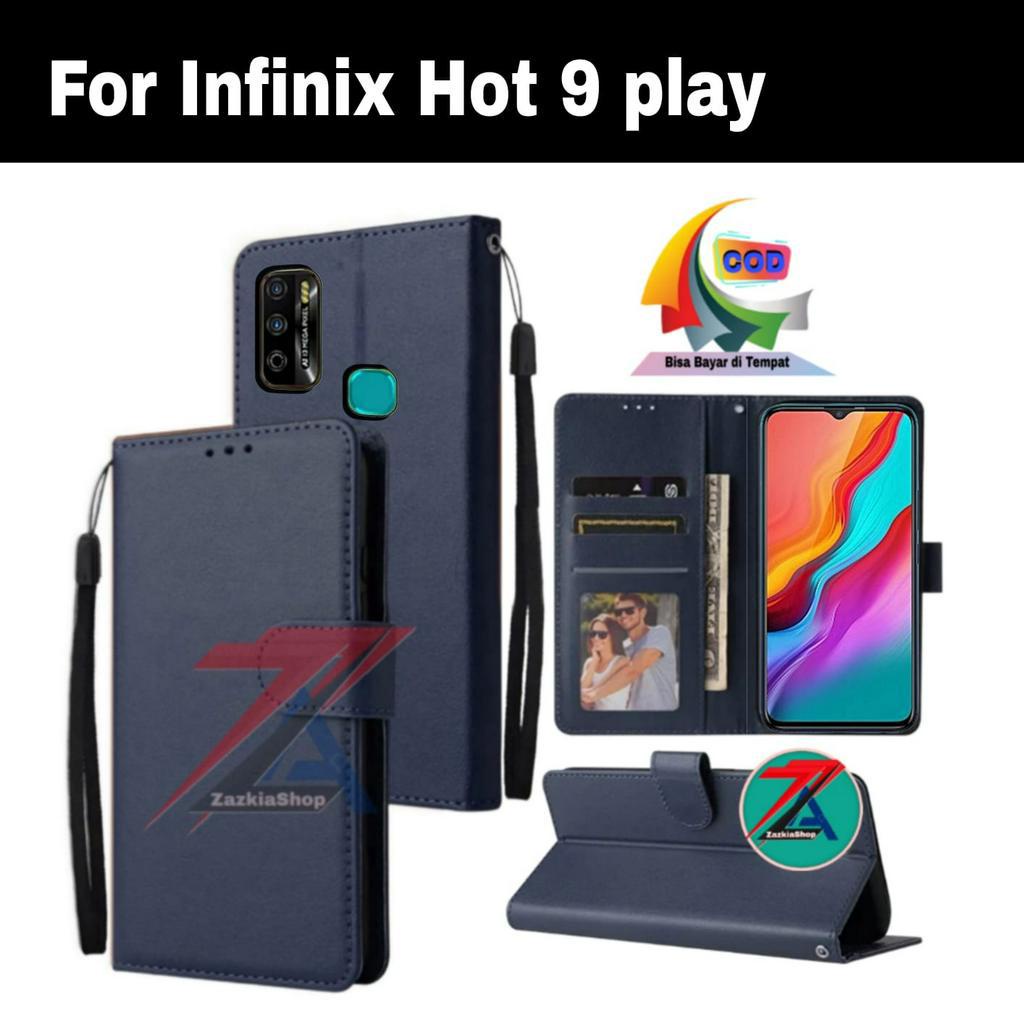 CASE FLIP CASE DOMPET KULIT FOR INFINIX HOT 9 PLAY CASING DOMPET-FLIP COVER LEATHER-SARUNG HP