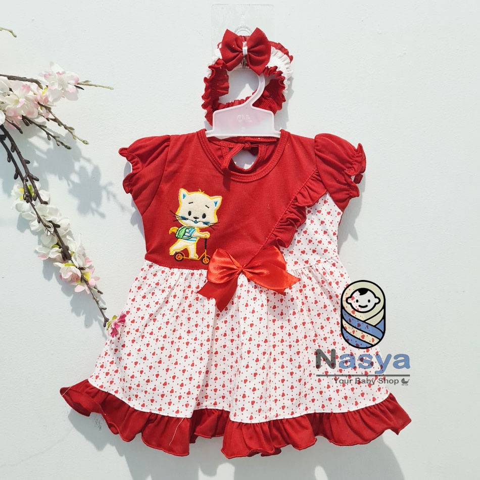 [P-001] Baju Bayi (0-6 bulan) / Dress Bayi Perempuan Motif Animal - Planet Kids (Planet Kid)