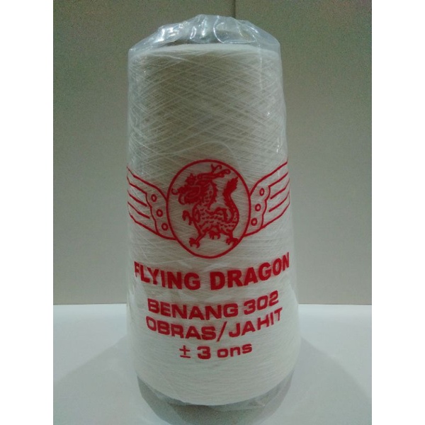 Jual Benang Obras Katun Putih Benang Obras Katun Flying Dragon Putih Shopee Indonesia