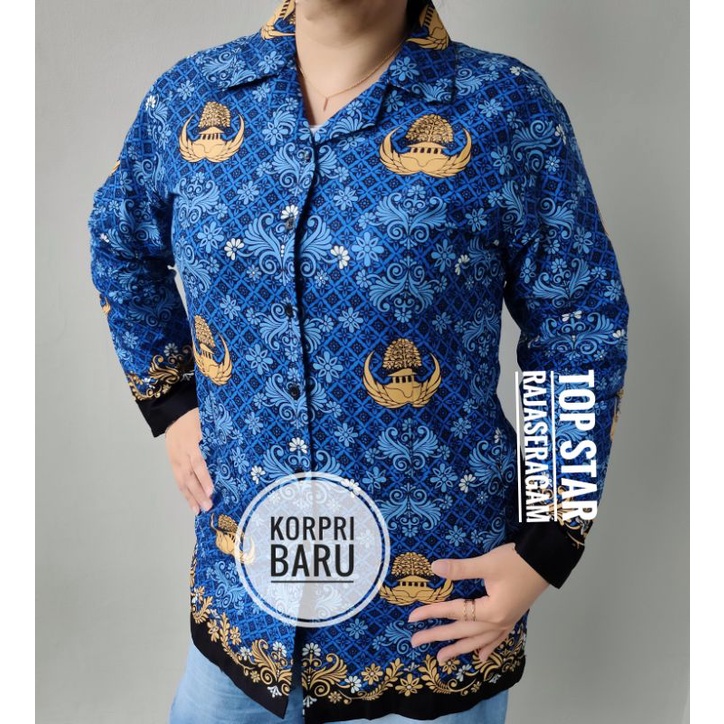 Baju Seragam Wanita Batik KORPRI TERBARU PGRI Kopri Dinas PNS Panjang