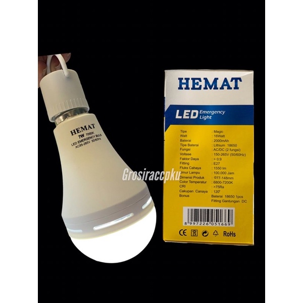 Lampu Emergency Led Ajaib Hemat 7 16 20 Watt Murah