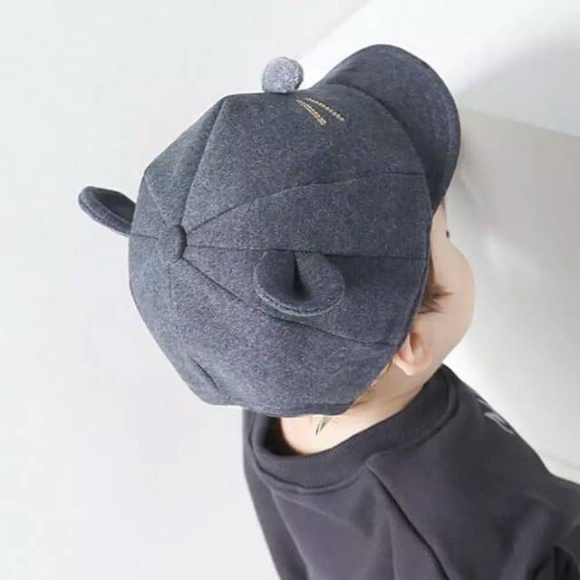 Topi bayi balita Lucu motif kucing topi baseball base ball bahan bagus berkualitas- Baby Hat cat boy