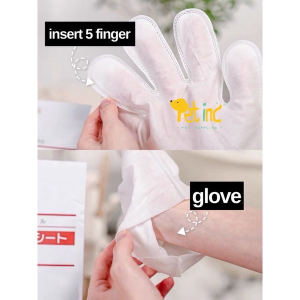 Kojima pet cleaning gloves for body wipes (6 gloves)