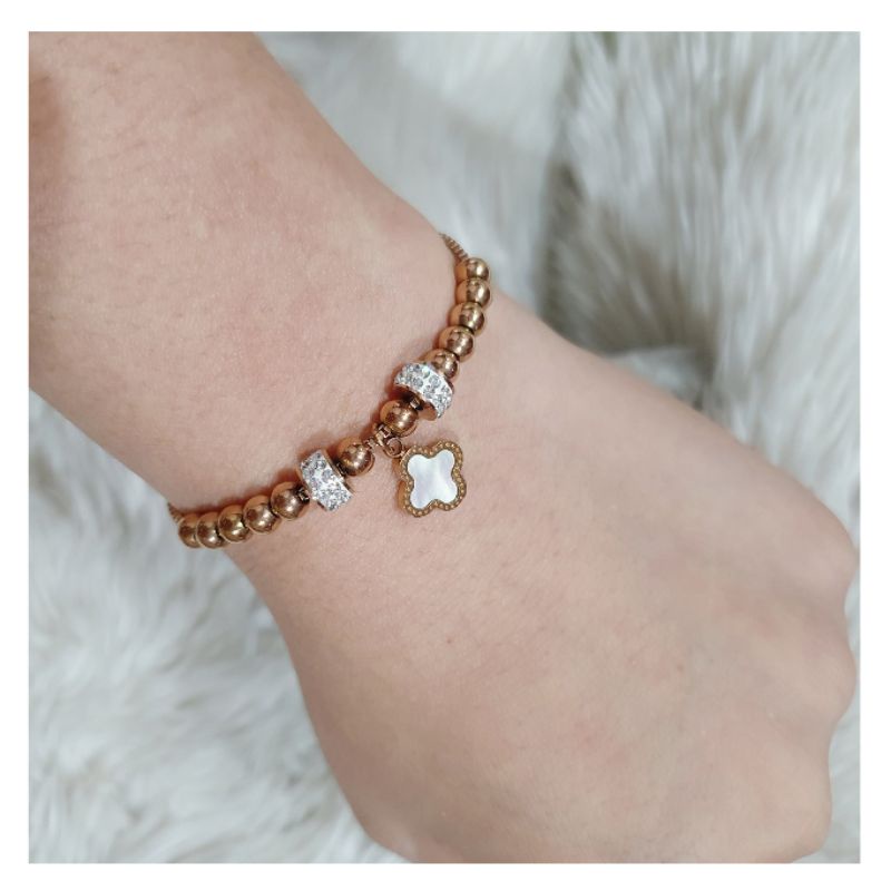 Gelang Titanium asli model serut Premium Quality Anti karat Bracelet Stainless Steel Ori 02935